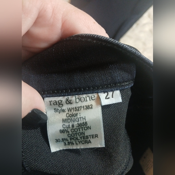 Rag & Bone Jeans 27 Cate Mid Rise Ankle Zip Skinny Midnight Blue - Picture 6 of 11